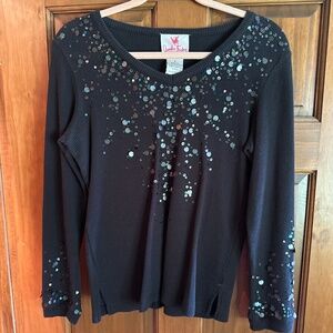 Black sequin top